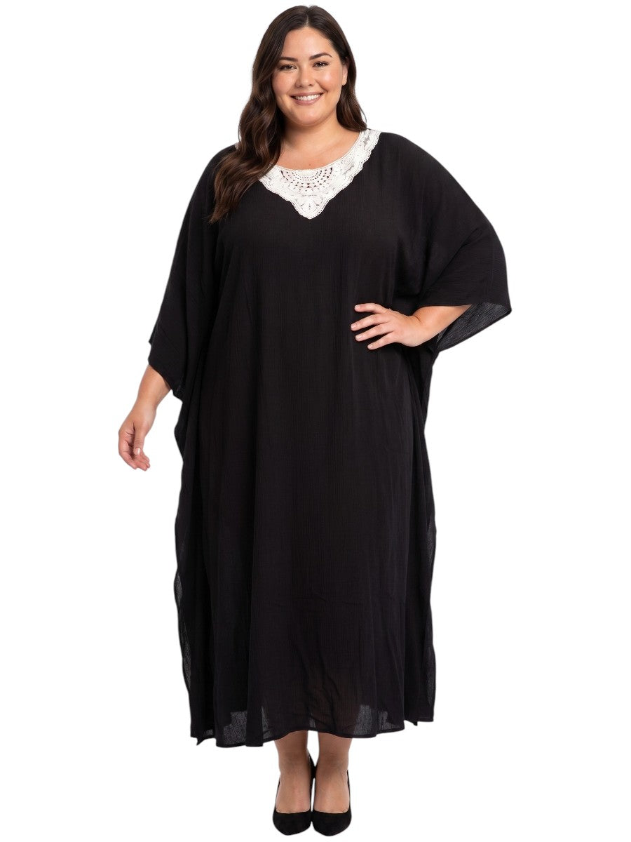 I Feel Fine Kaftan - Black