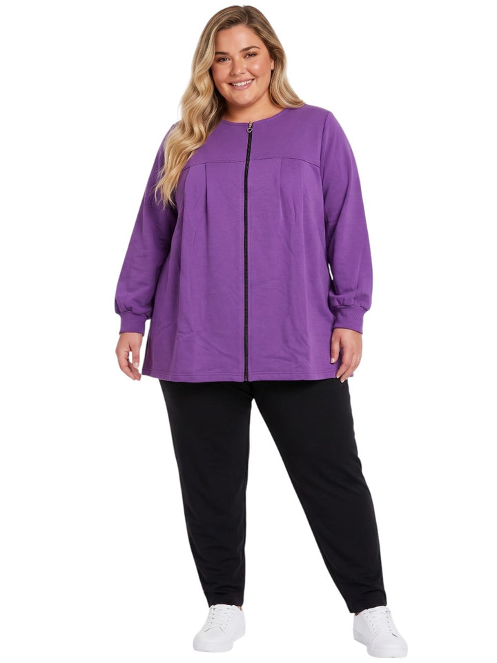 Lenora Fleece Jacket - Purple (no hood)
