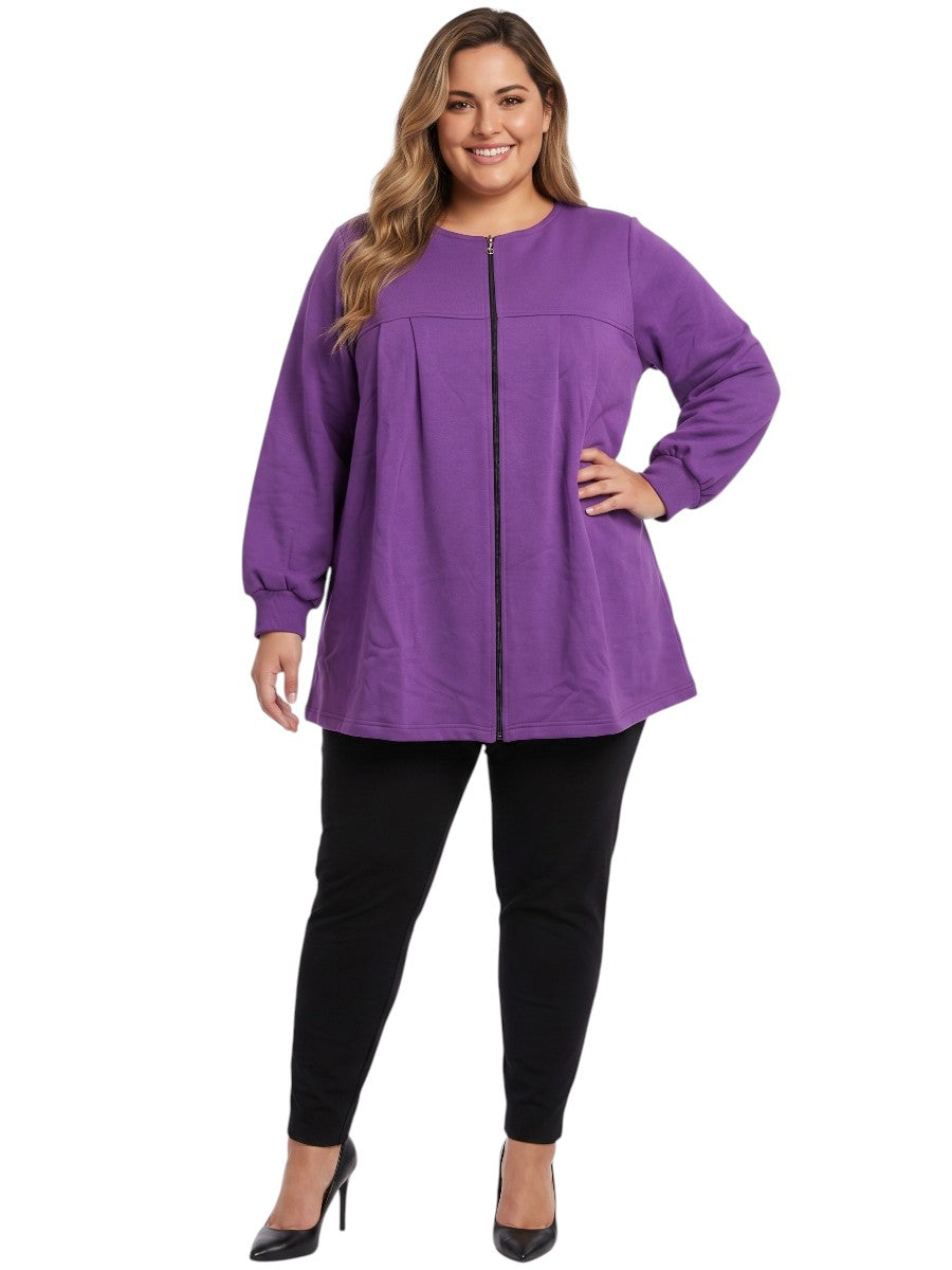 Lenora Fleece Jacket - Purple (no hood)