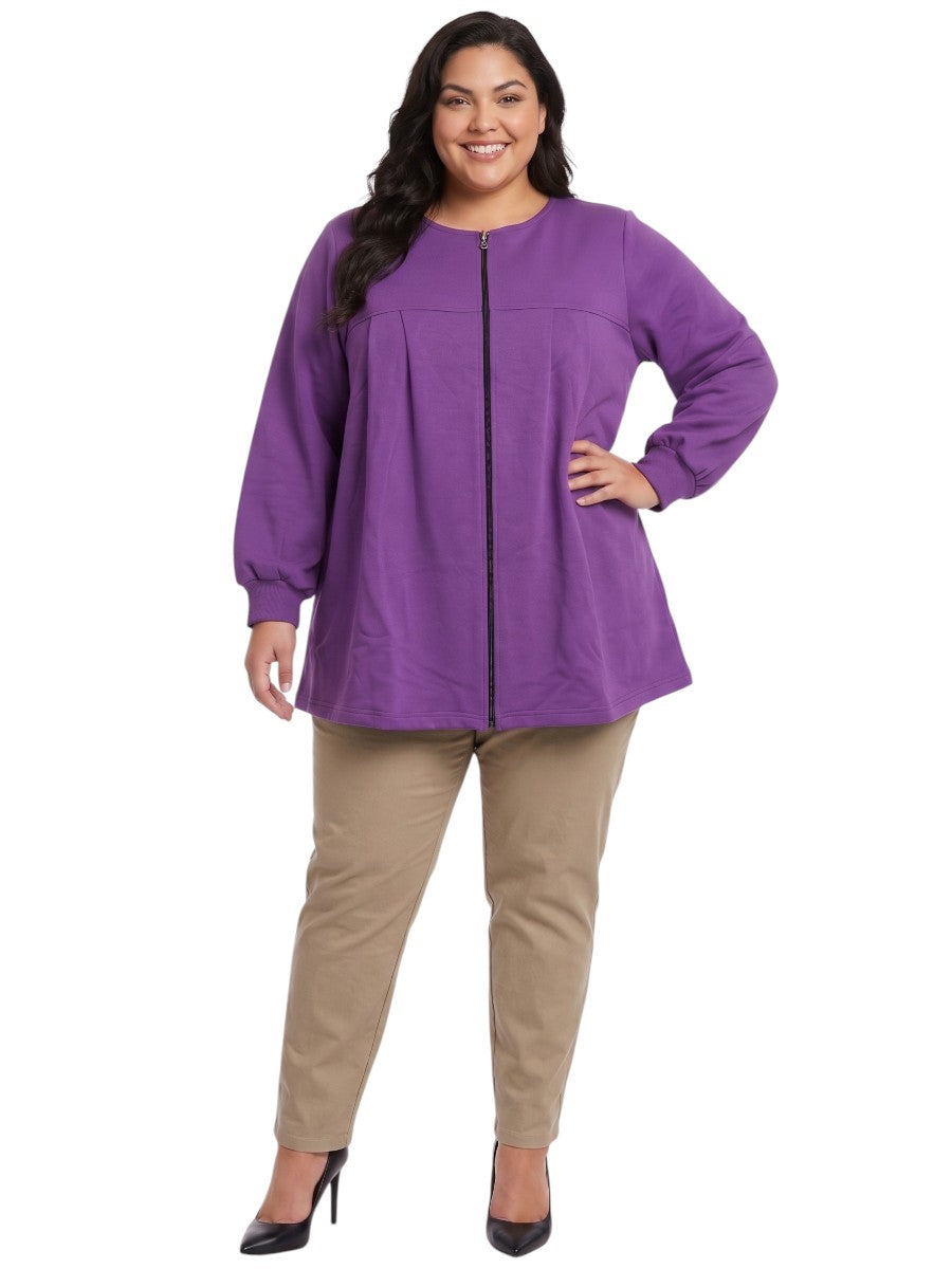Lenora Fleece Jacket - Purple (no hood)