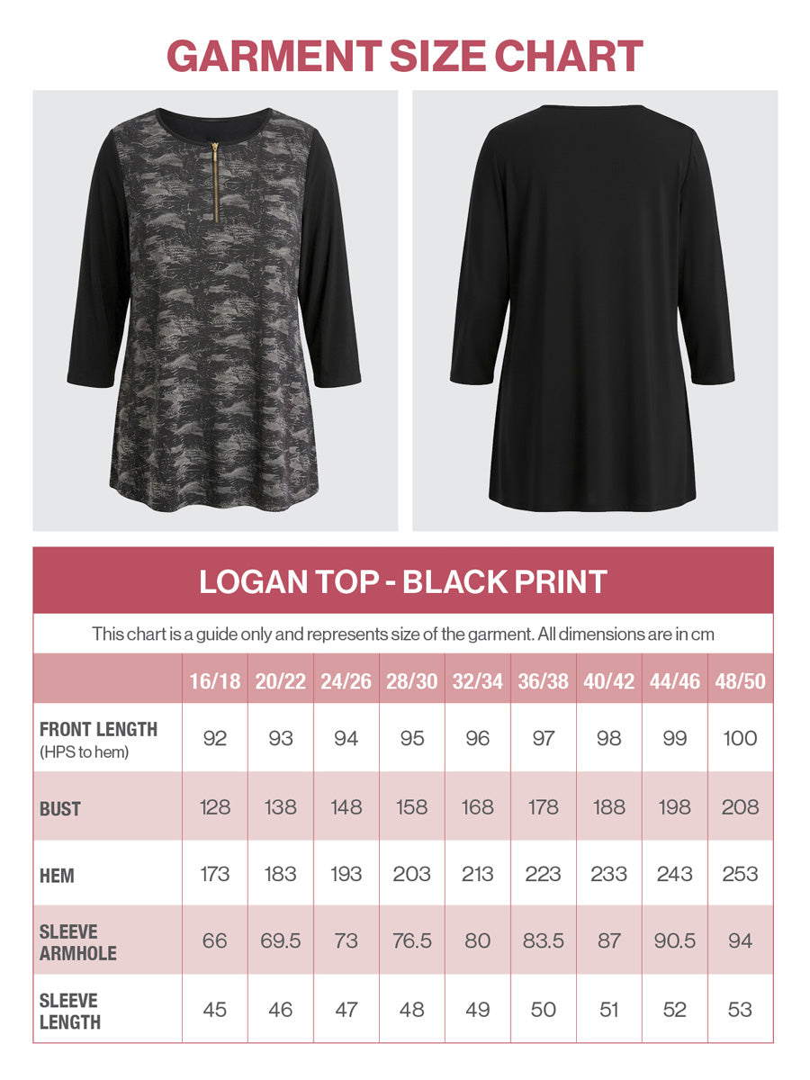 Logan Top - Black Print