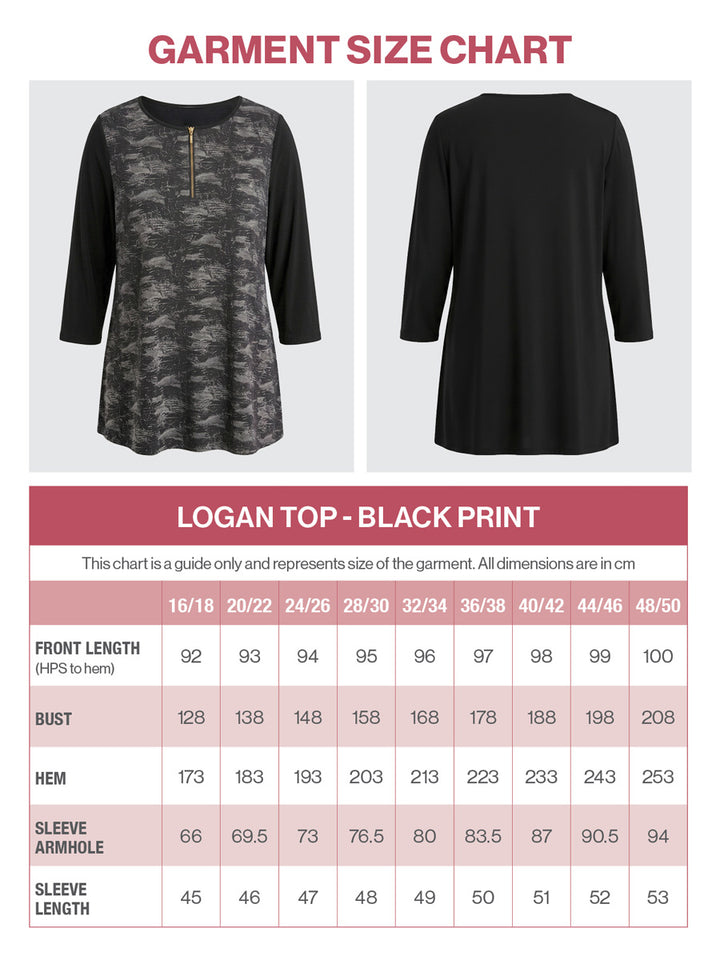 Logan Top - Black Print