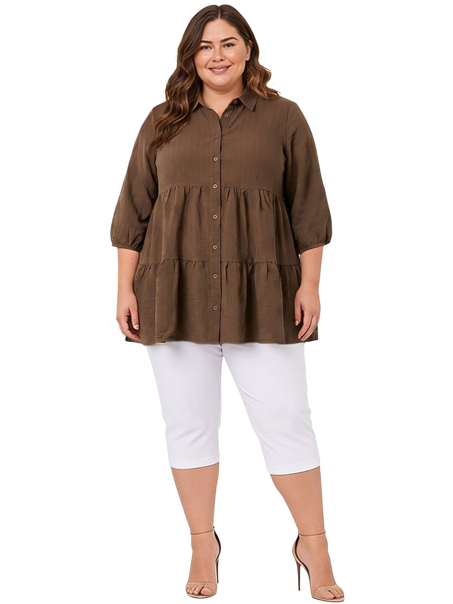 Beckett Blouse - Chocolate