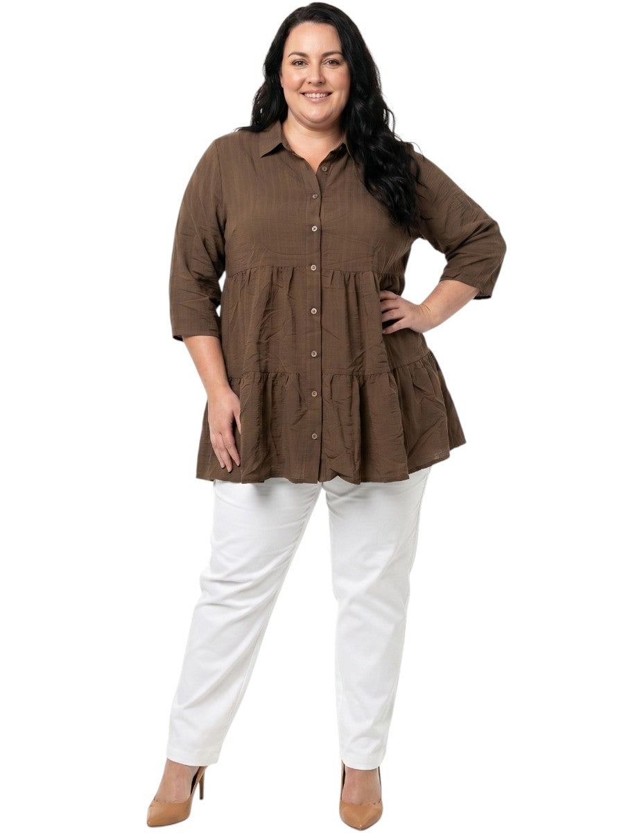Beckett Blouse - Chocolate