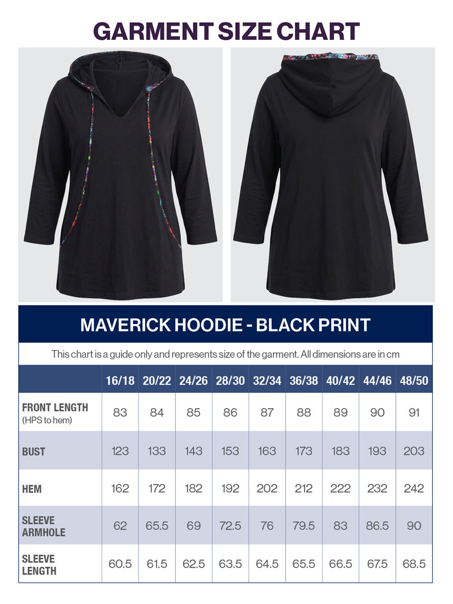 Maverick Hoodie - Black Print