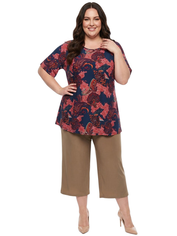 Hunter Top - Navy Print