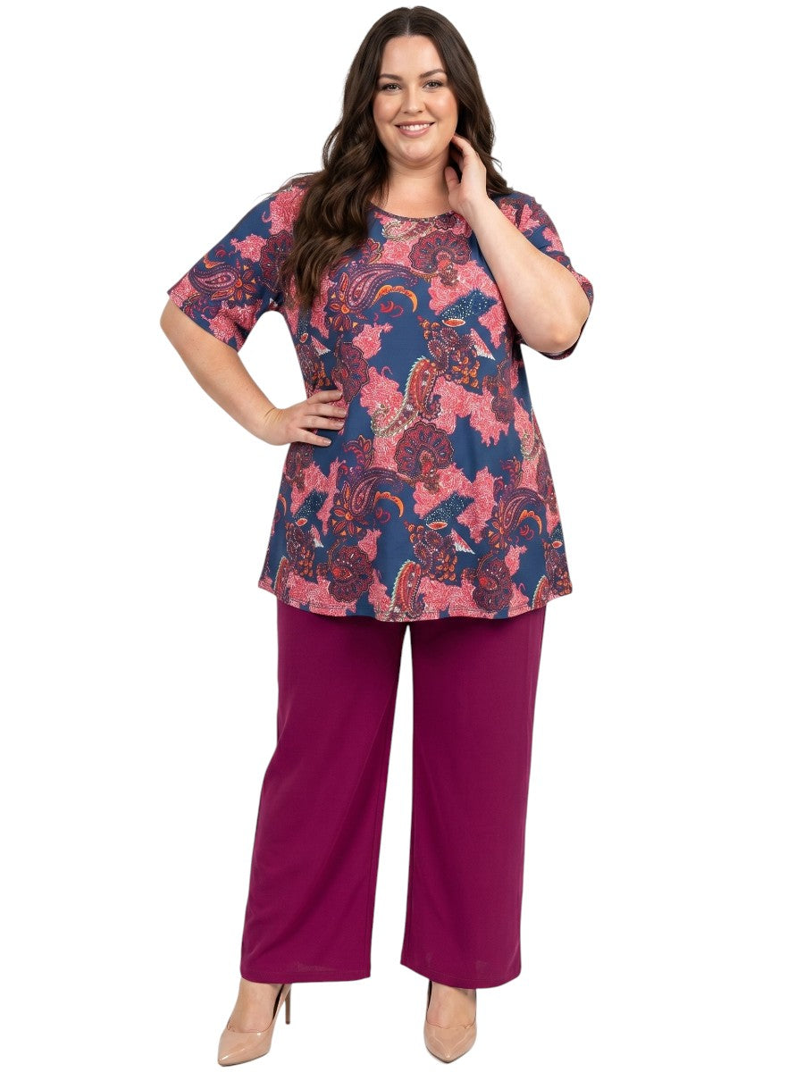 Hunter Top - Navy Print