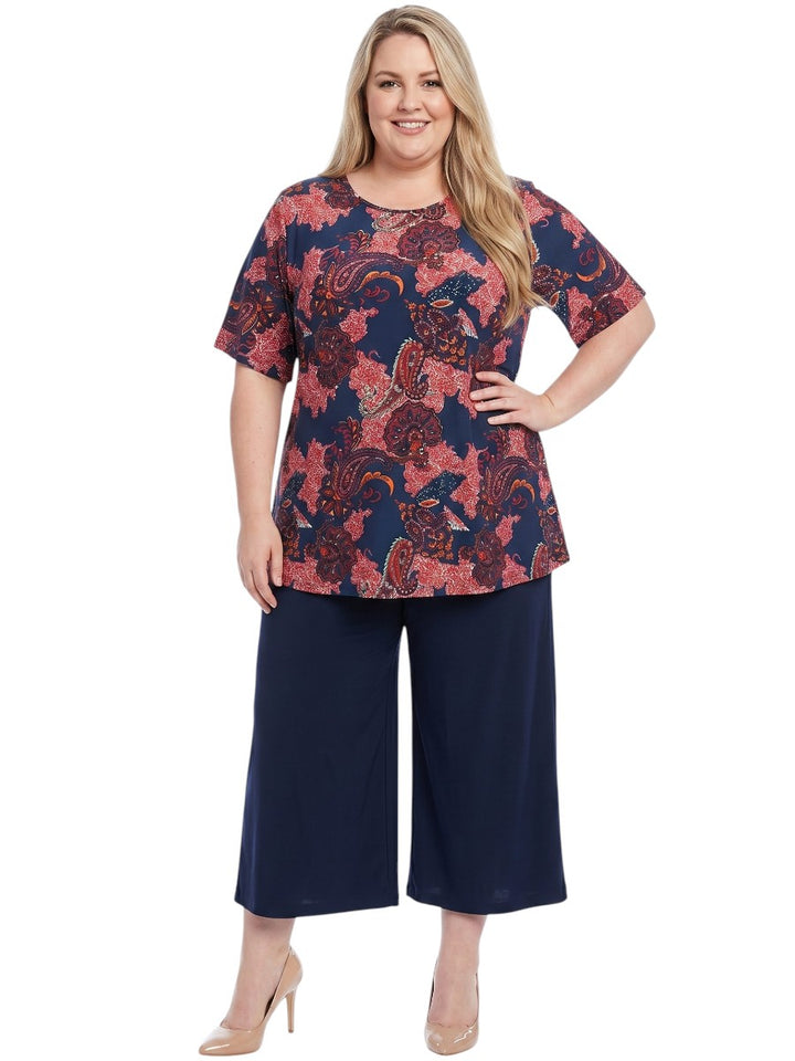 Hunter Top - Navy Print