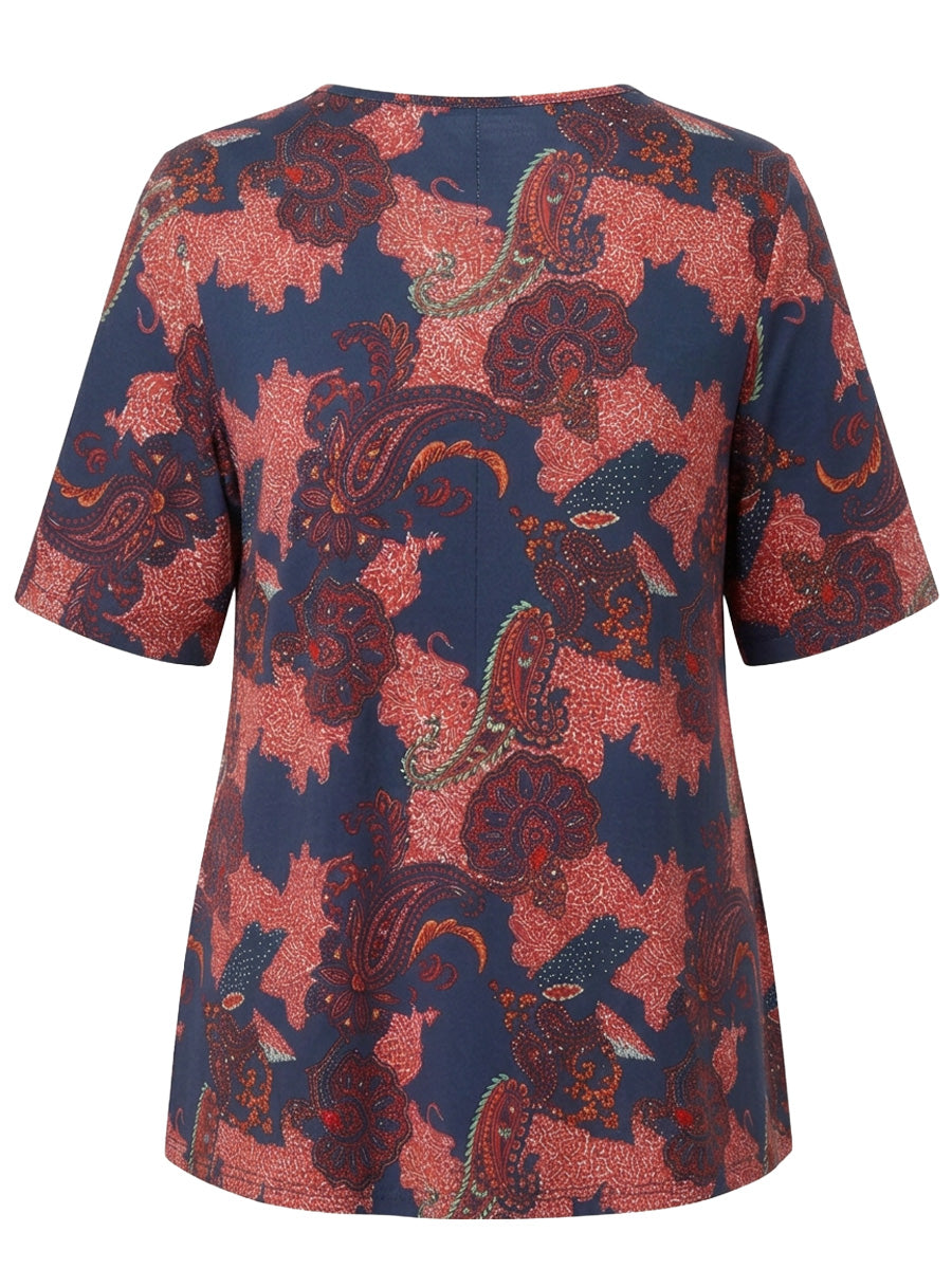 Hunter Top - Navy Print