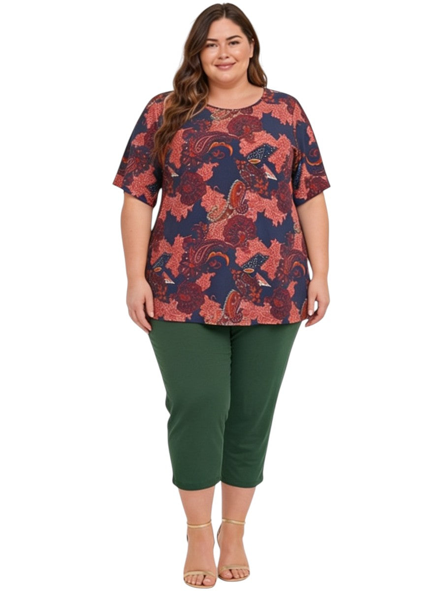 Hunter Top - Navy Print