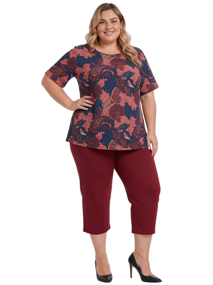 Hunter Top - Navy Print