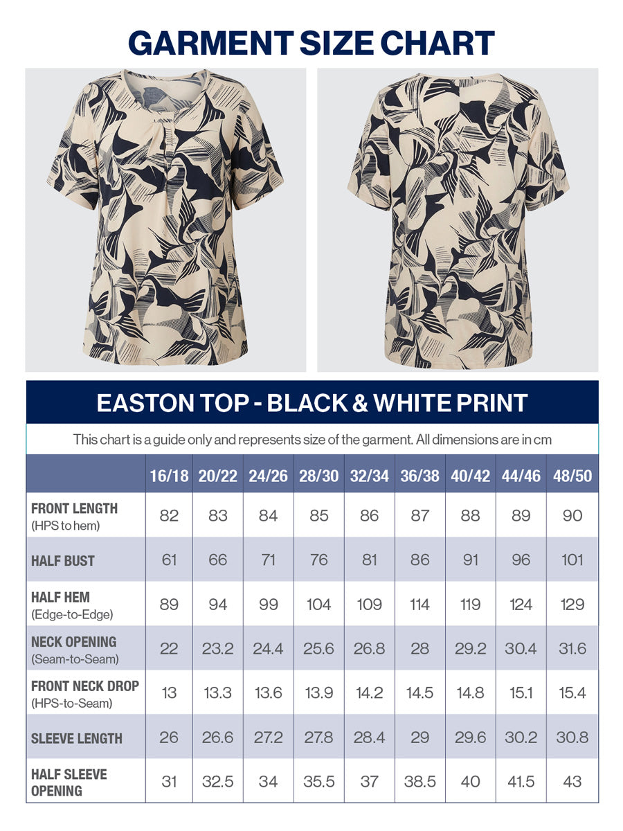 Easton Top - Black & White Print
