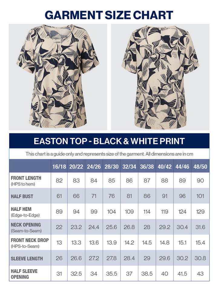 Easton Top - Black & White Print