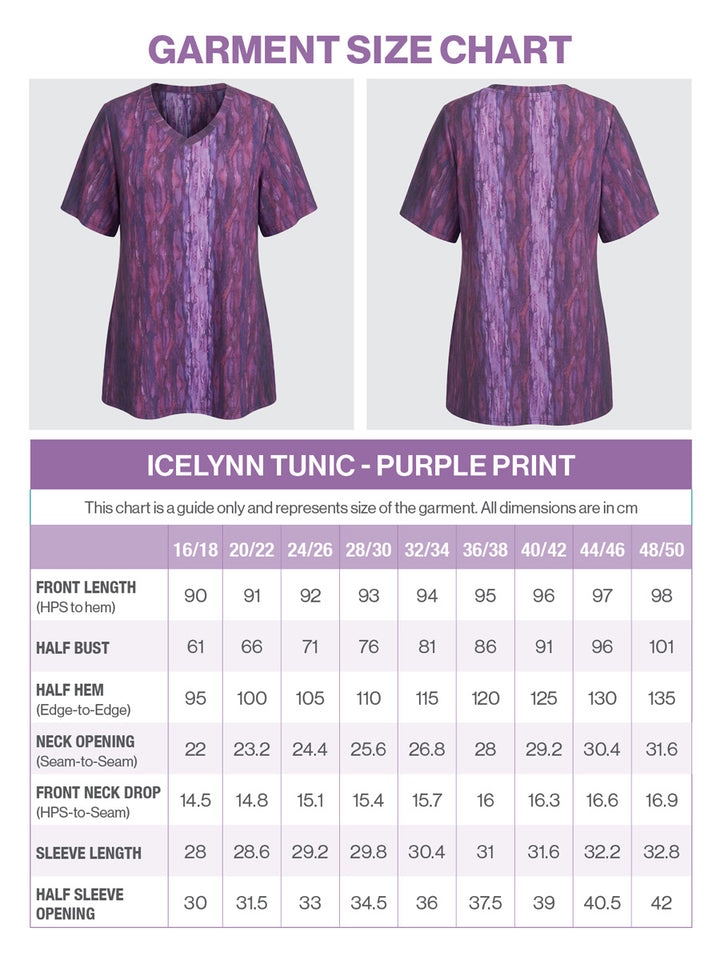 Icelynn Tunic - Purple Print