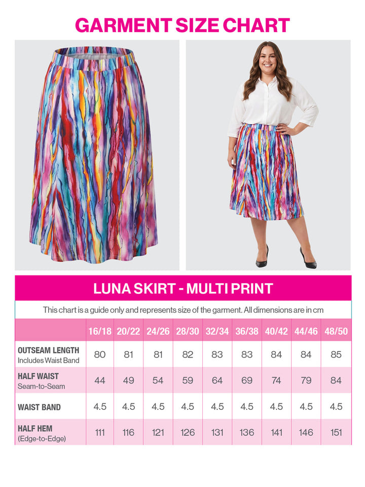 Luna Skirt - Multi Print