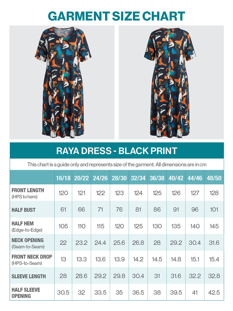 Raya Dress - Black Print