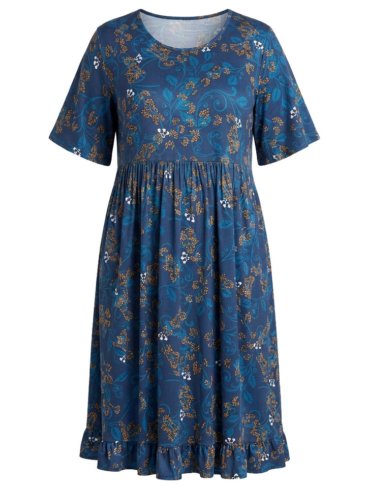 Trinity Dress - Navy Print