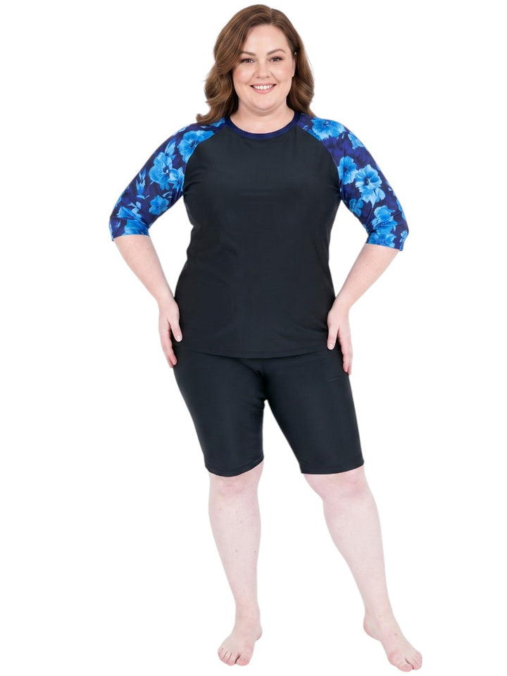 Romona Swim Rashi - Navy Print