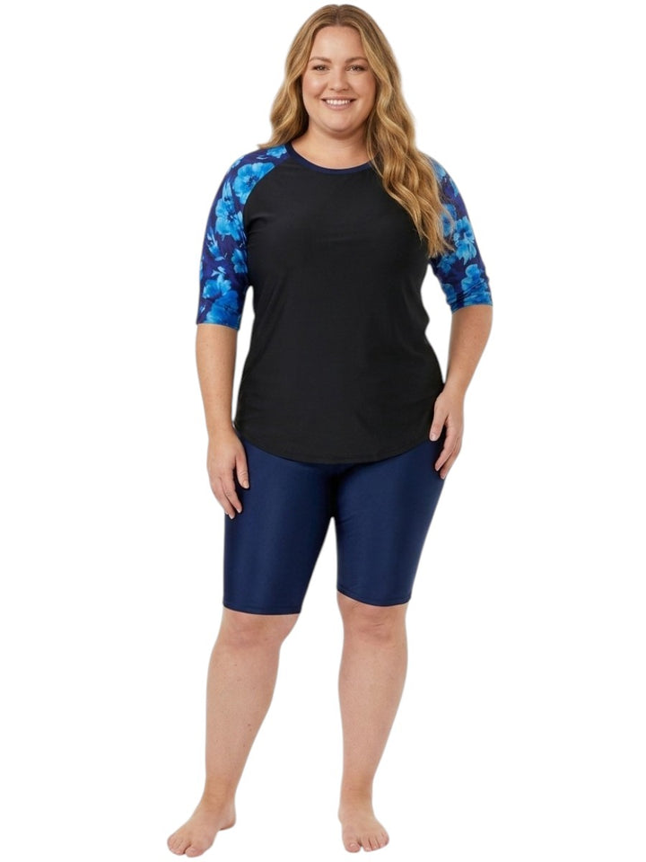 Romona Swim Rashi - Navy Print