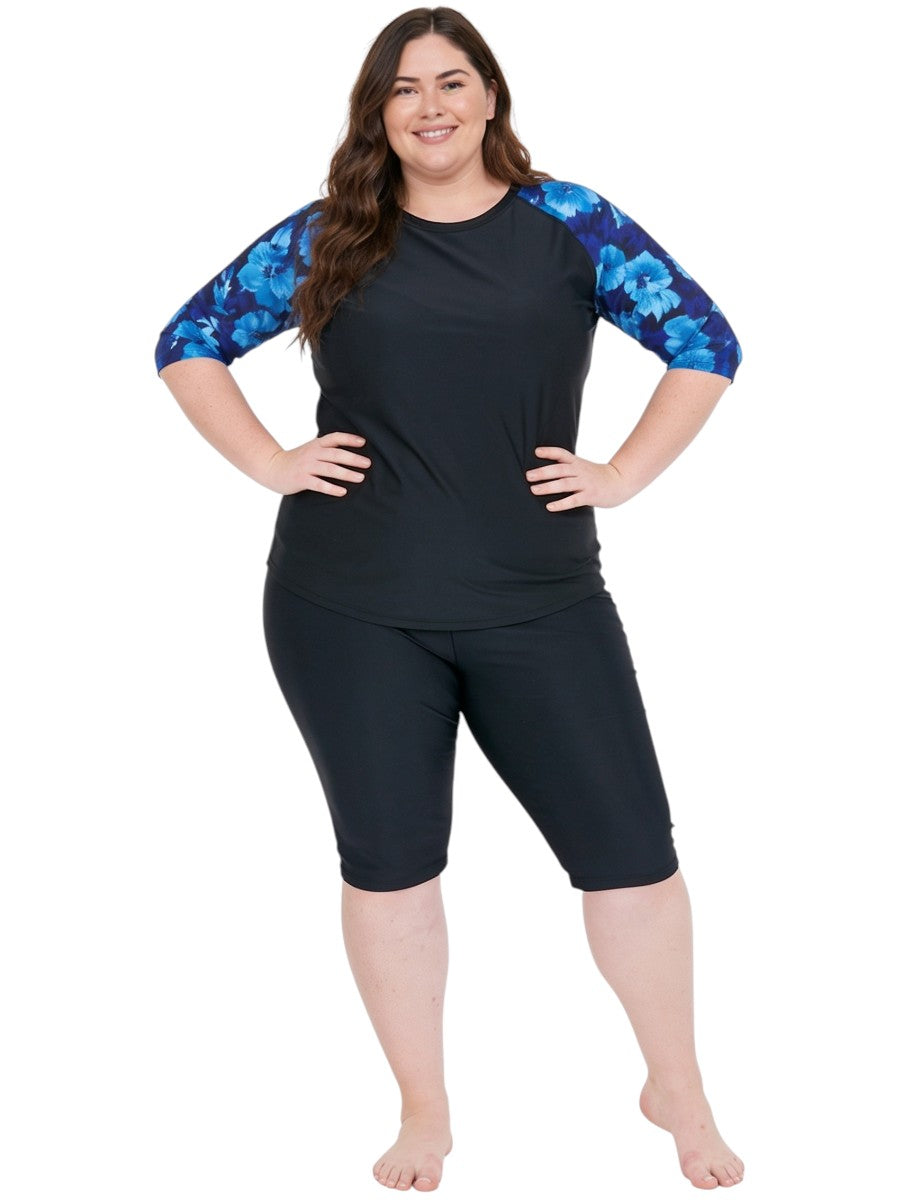 Romona Swim Rashi - Navy Print