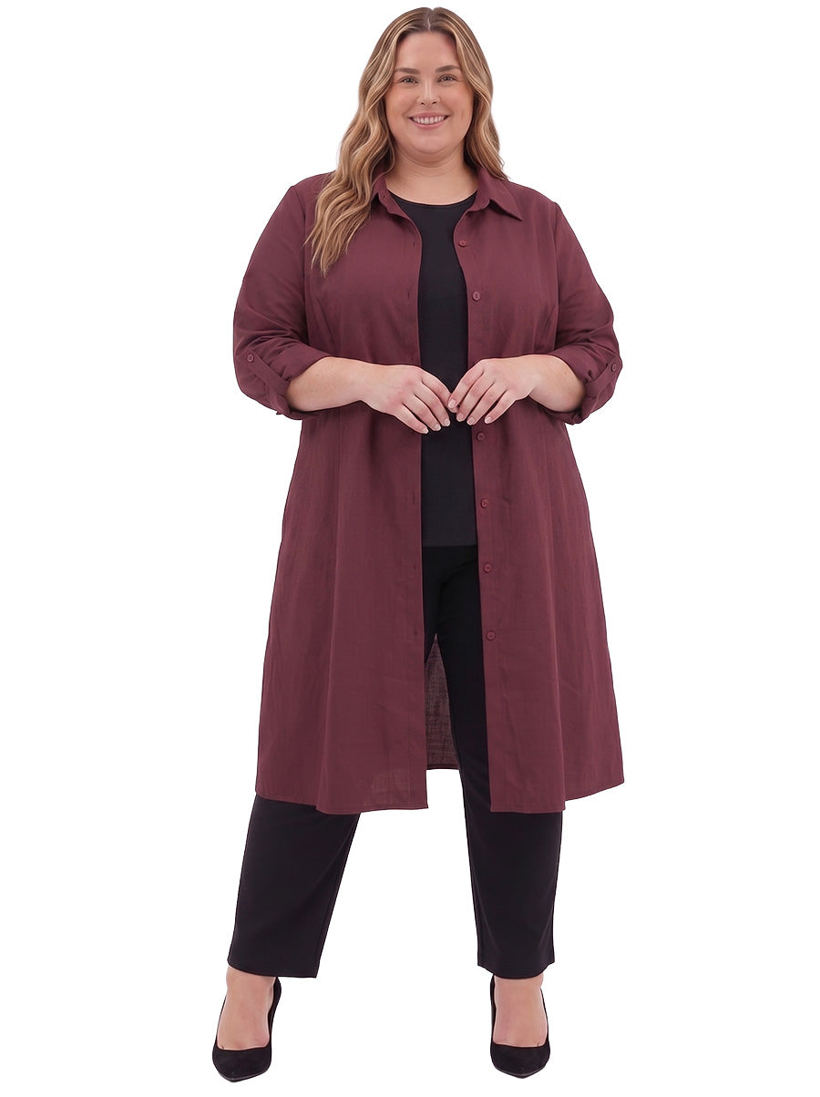 Dryver Shirt Dress - Wine