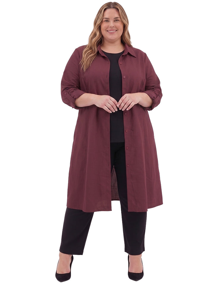 Dryver Shirt Dress - Wine