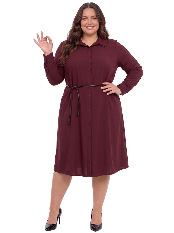 Dryver Shirt Dress - Wine