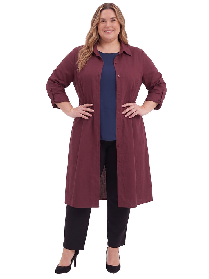 Dryver Shirt Dress - Wine