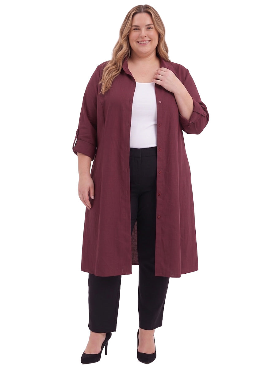 Dryver Shirt Dress - Wine