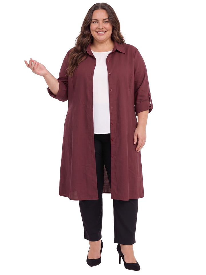 Dryver Shirt Dress - Wine