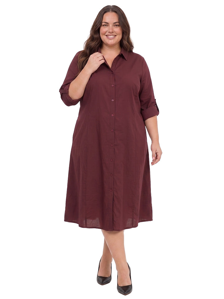Dryver Shirt Dress - Wine