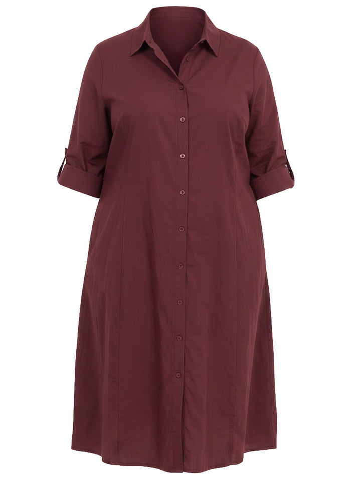 Dryver Shirt Dress - Wine
