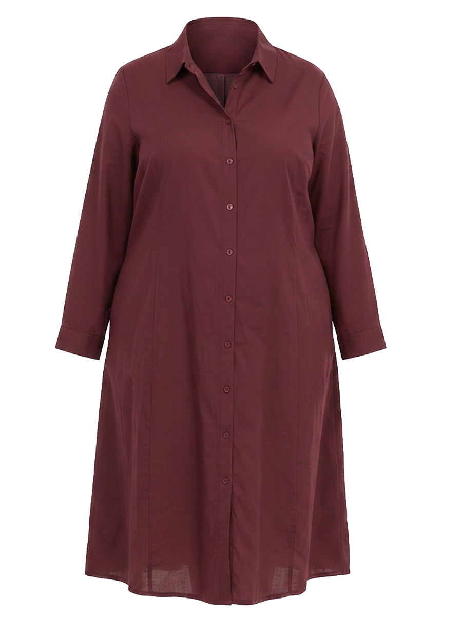 Dryver Shirt Dress - Wine