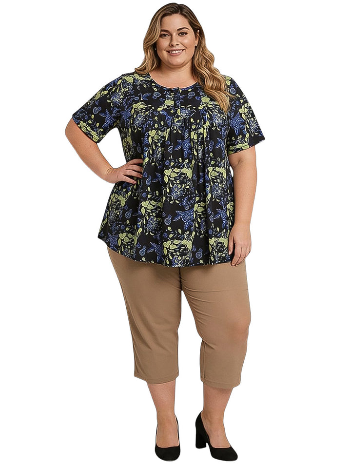 Carter Bib Top - Black Print