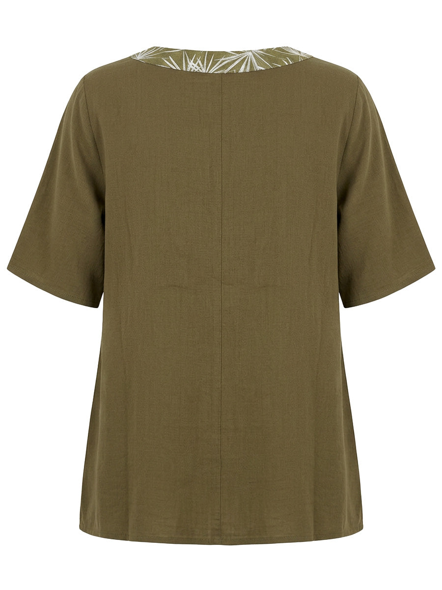 Sherry Linen Tunic - Olive