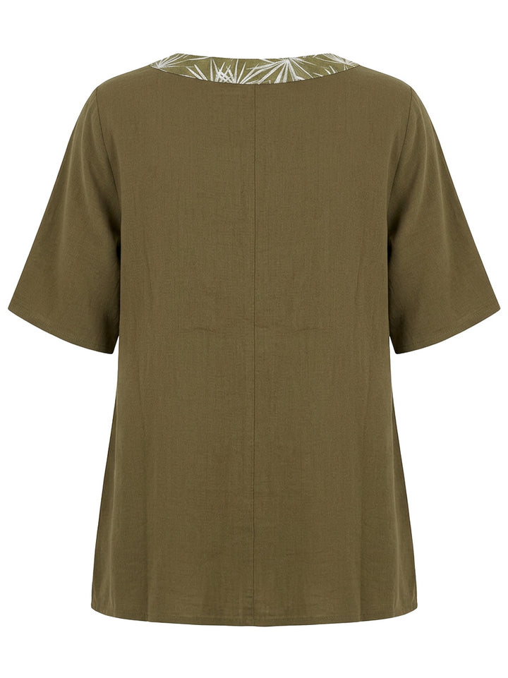 Sherry Linen Tunic - Olive