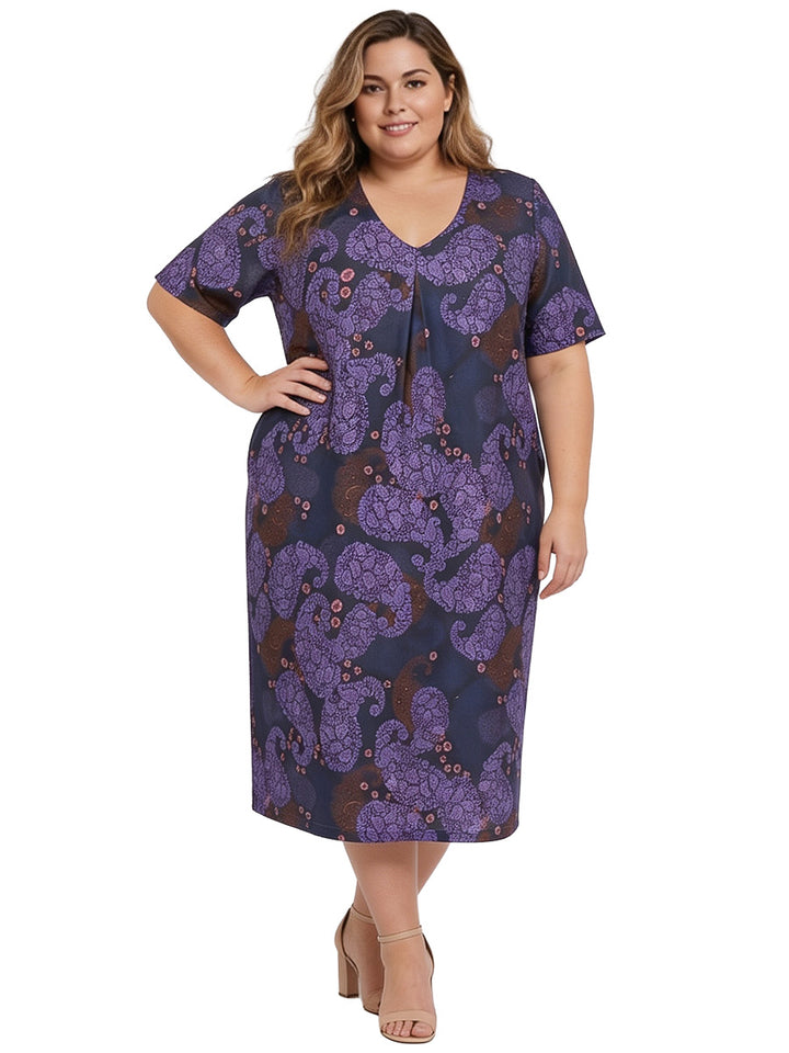Delara Dress - Purple Print