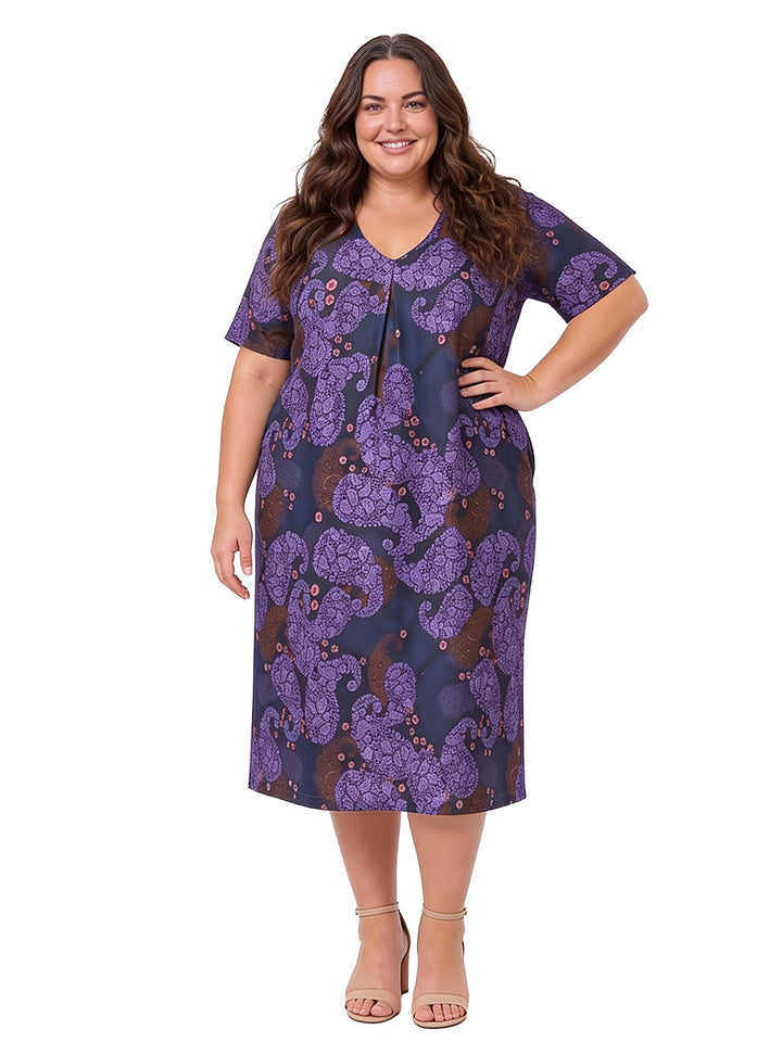 Delara Dress - Purple Print
