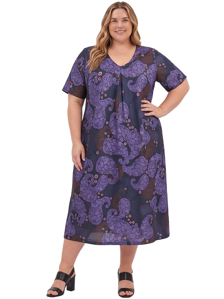 Delara Dress - Purple Print
