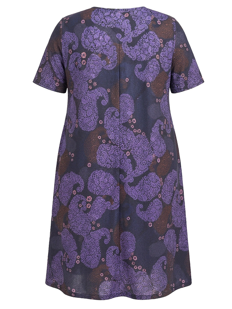 Delara Dress - Purple Print