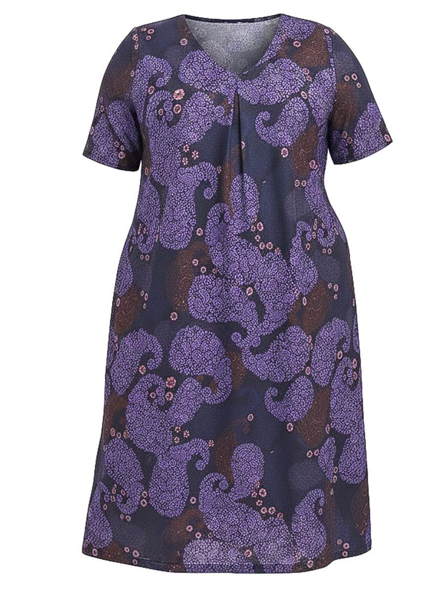 Delara Dress - Purple Print