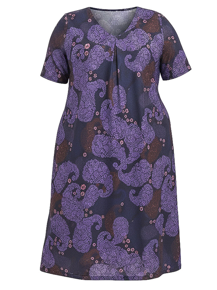 Delara Dress - Purple Print