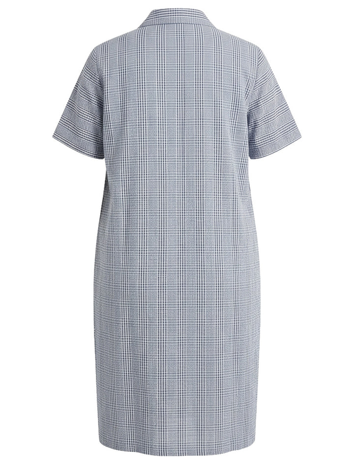 Beretta Dream Seersucker Dressing Gown - Blue Print