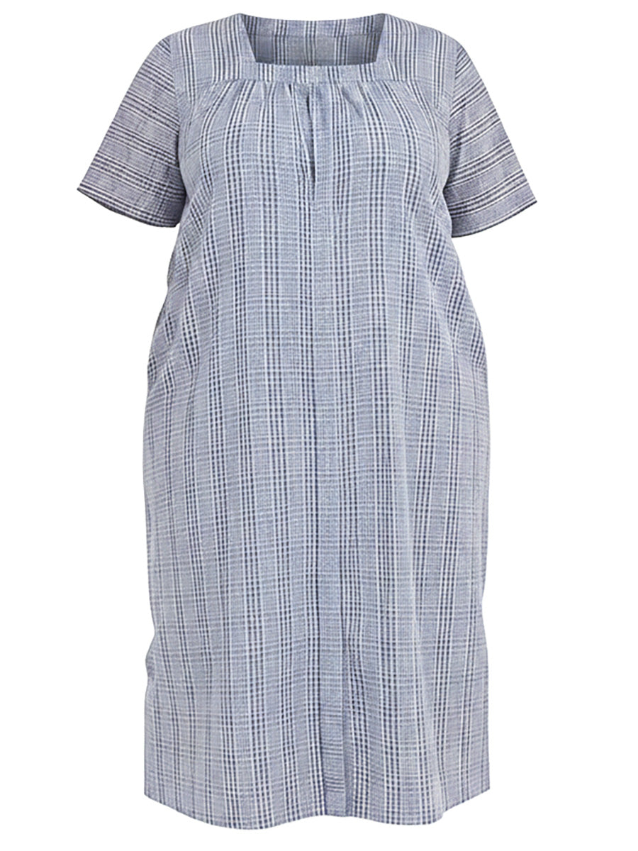 Beretta Dream Seersucker Nightie - Blue
