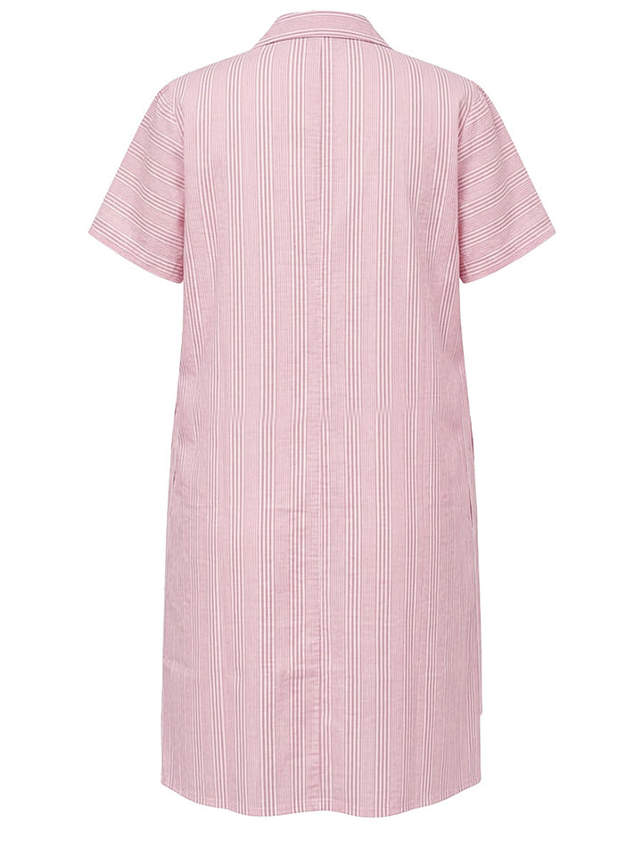 Beretta Nights Seersucker Dressing Gown - Pink Print