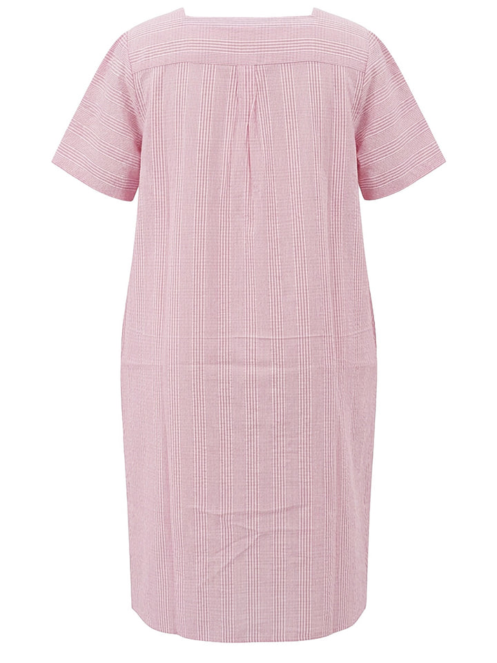 Beretta Nights Seersucker Nightie - Pink