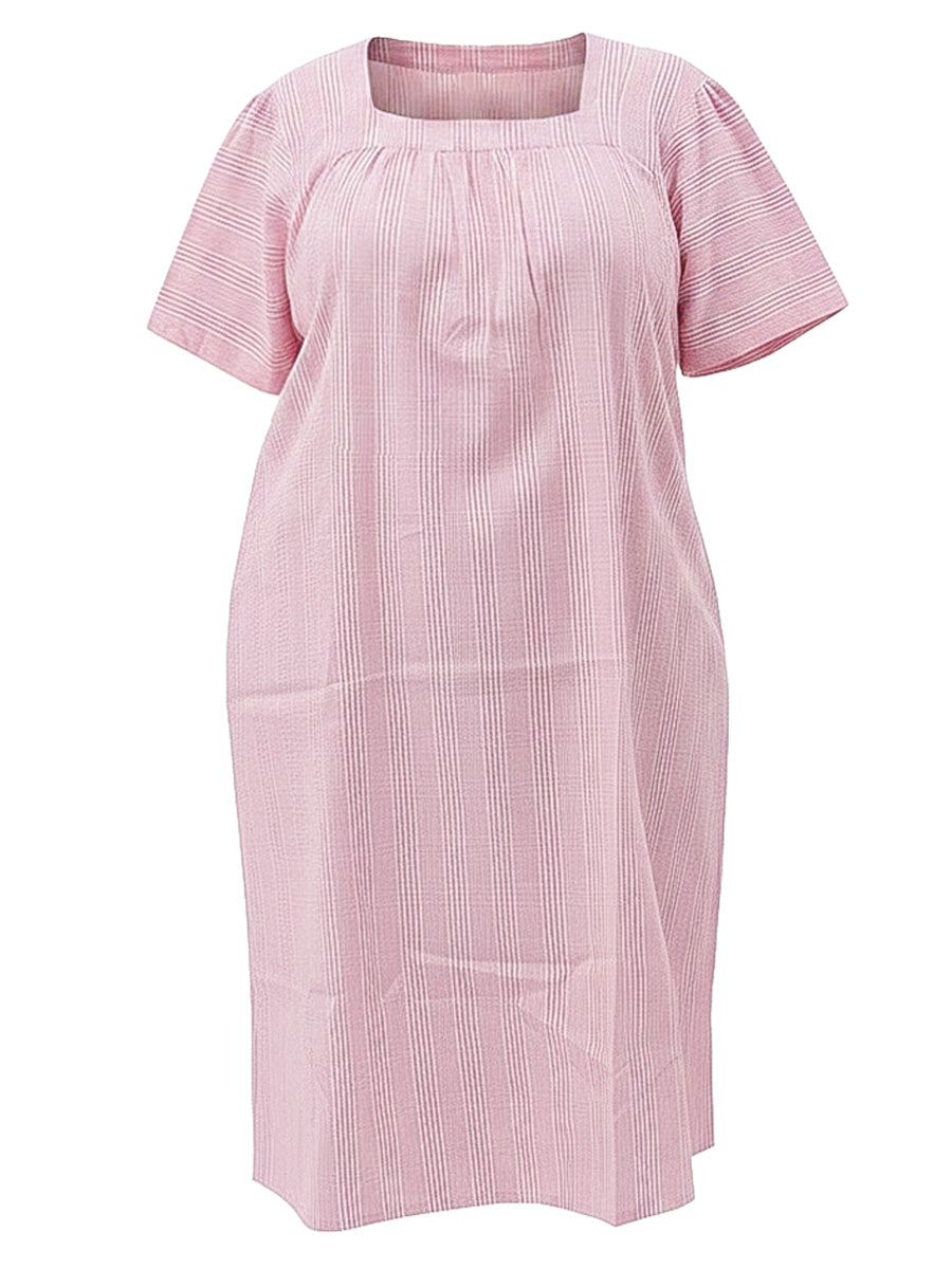 Beretta Nights Seersucker Nightie - Pink