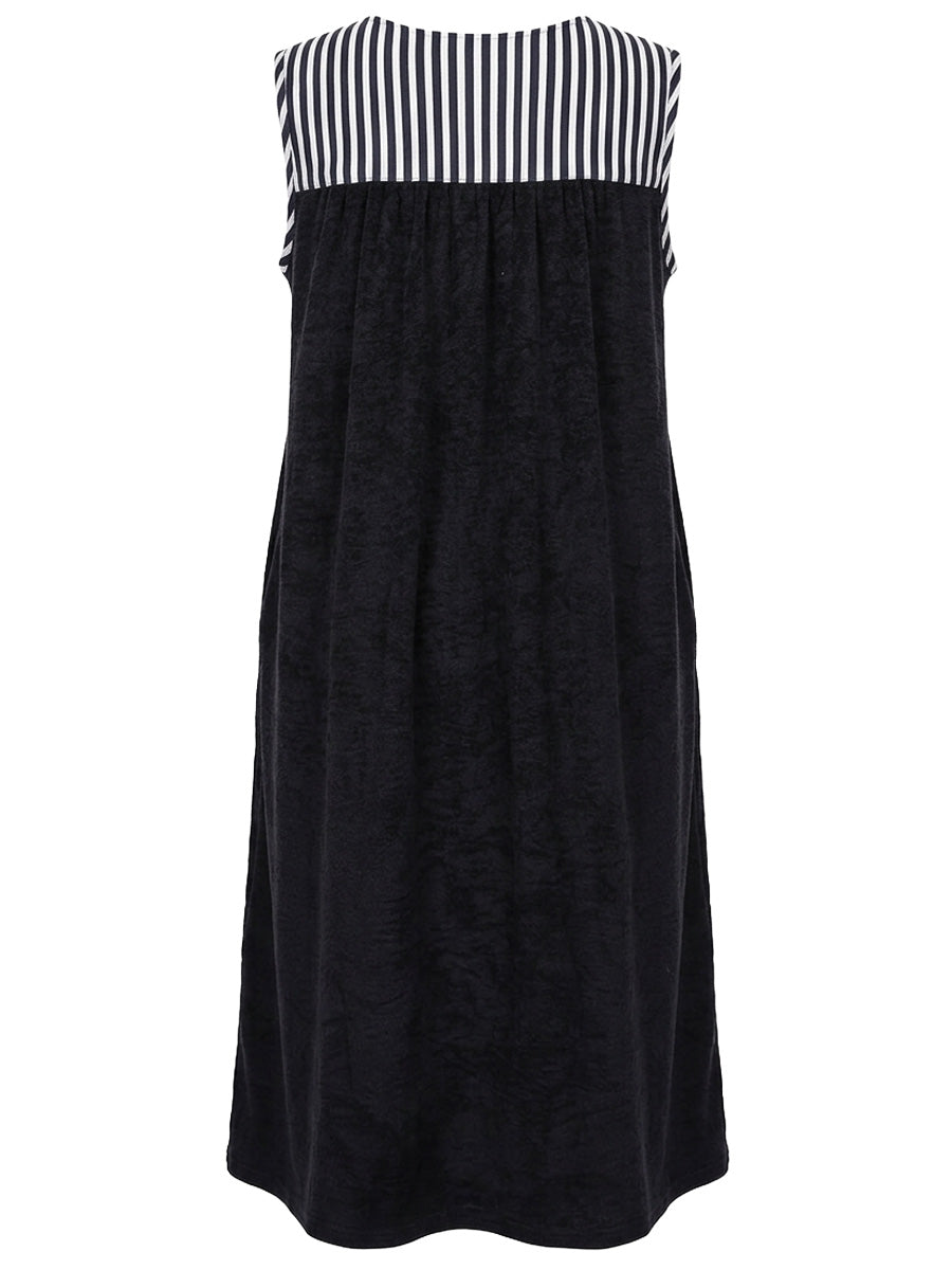 Arlo Terry Towelling Dress - Black