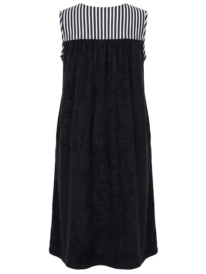 Arlo Terry Towelling Dress - Black