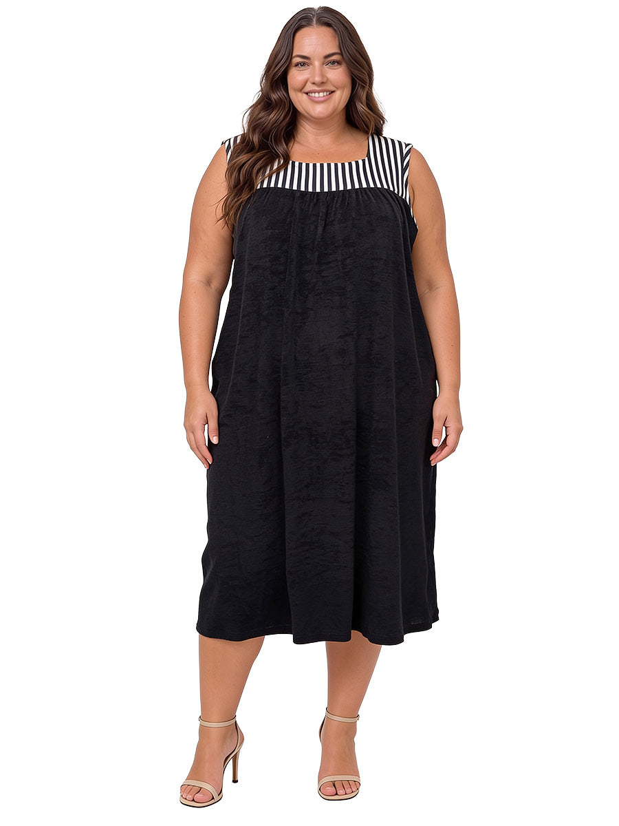 Arlo Terry Towelling Dress - Black